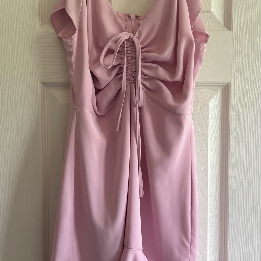 Elegant Pink Mini Dress